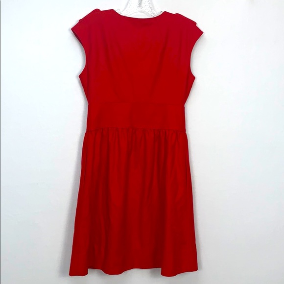 NWOT Club Monaco Red Zip Sheath Wool Dress Size 6 - Picture 2 of 12